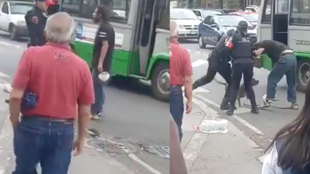 #VIDEO: Policía de la CDMX se pelea con hombre que habría agredido a perrito