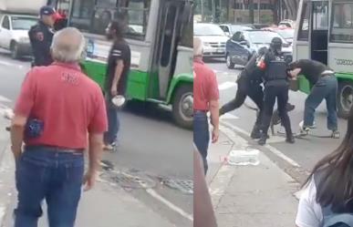 #VIDEO: Policía de la CDMX se pelea con hombre que habría agredido a perrito