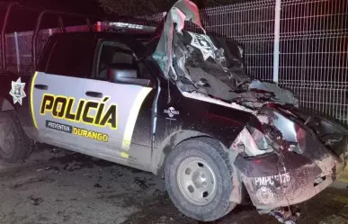 Sufren policías de Durango fuerte accidente; hay dos hospitalizados