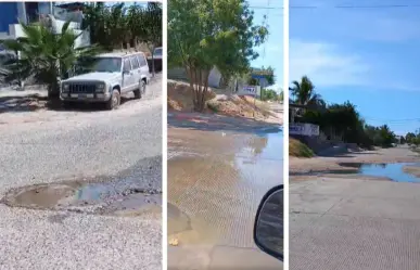 Derrame de aguas negras inunda la calle Francisco King en La Paz