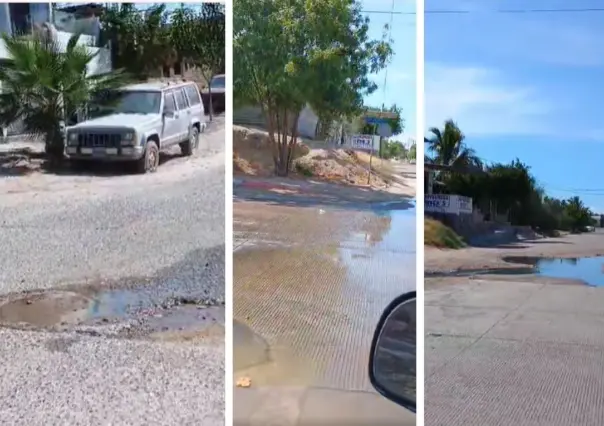 Derrame de aguas negras inunda la calle Francisco King en La Paz