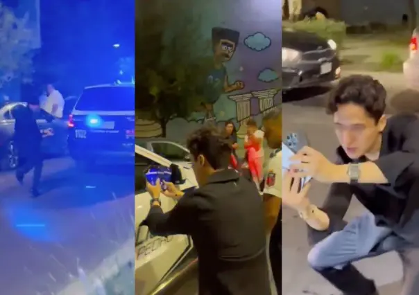 Jóvenes sampetrinos se burlan de policías en zona de antros (VIDEO)