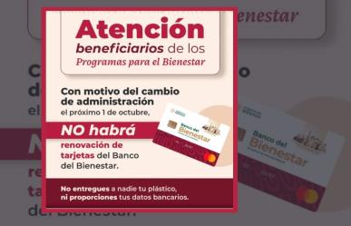 Fraudes a beneficiarios: No habrá cambios en tarjeta del Banco del Bienestar