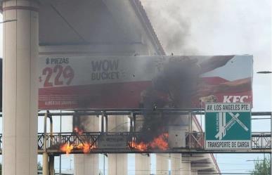 Incendia persona en situación de calle puente peatonal de Félix U. Gómez