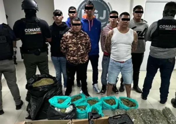 Sacan más de cien kilos de marihuana de las calles; detienen a nueve en Edomex