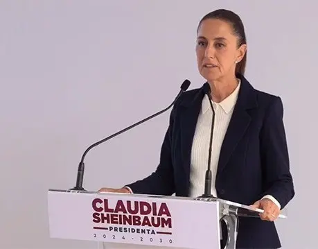 Claudia Sheinbaum en conferencia de prensa. Foto: El País.