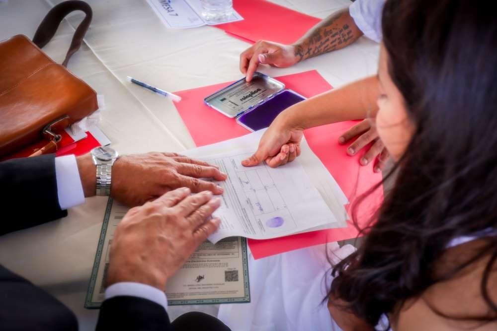 29 parejas se casan en boda colectiva en penal de Apodaca. Foto. Gobierno de Nuevo León