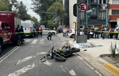 Muere motociclista tras chocar contra taxista en la Cuauhtémoc