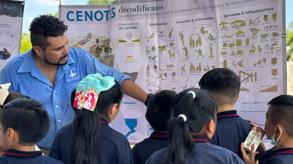 Sensibilizan a niños y niñas para el cuidado y preservación de los cenotes