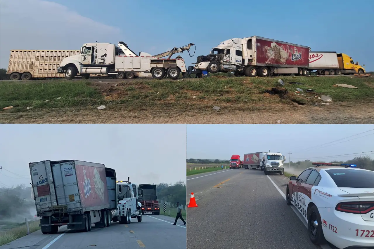 El conductor de un tráiler de la empresa Lala resultó ileso tras la volcadura de su vehículo en la Carretera Federal 81.