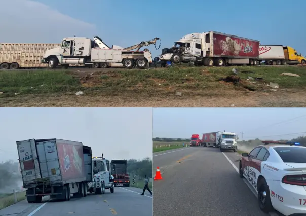 Vuelca tráiler y es auxiliado por Guardia Estatal