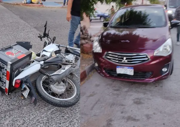 Unidad de la PGJE choca contra motociclista menor de edad en La Paz