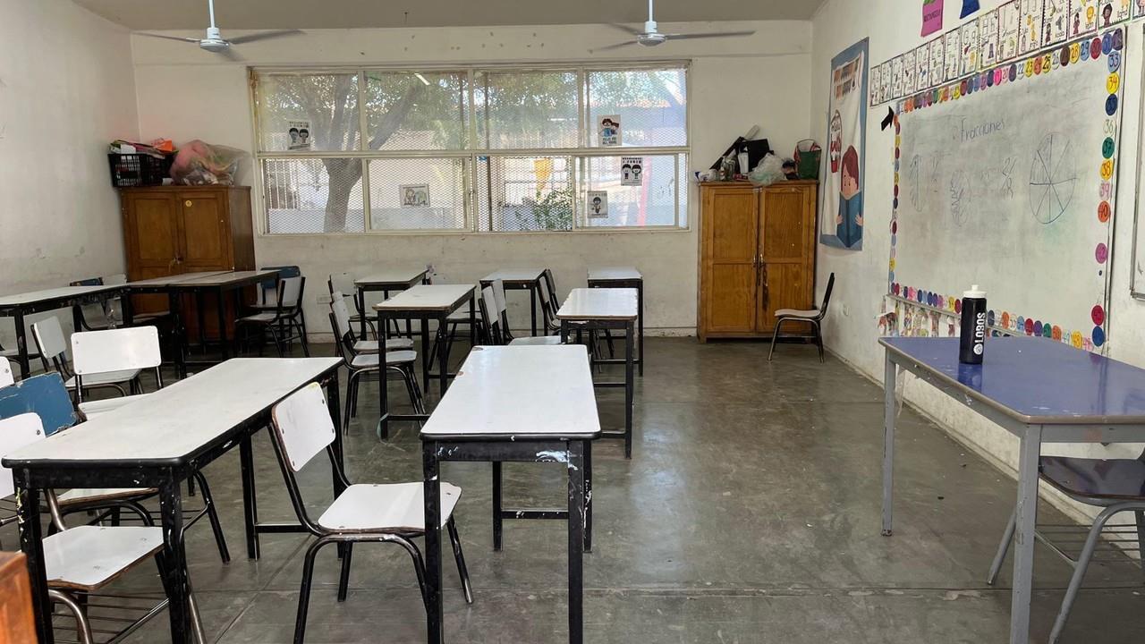 Salón de clases vacío. Foto: Cortesía.