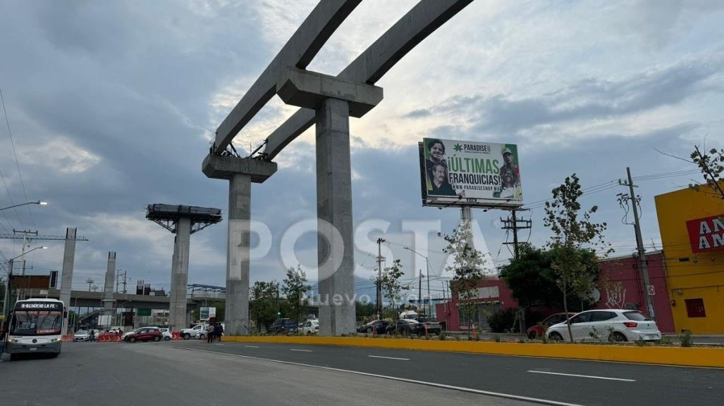 Habilitan carriles de Prolongación Madero, en Monterrey