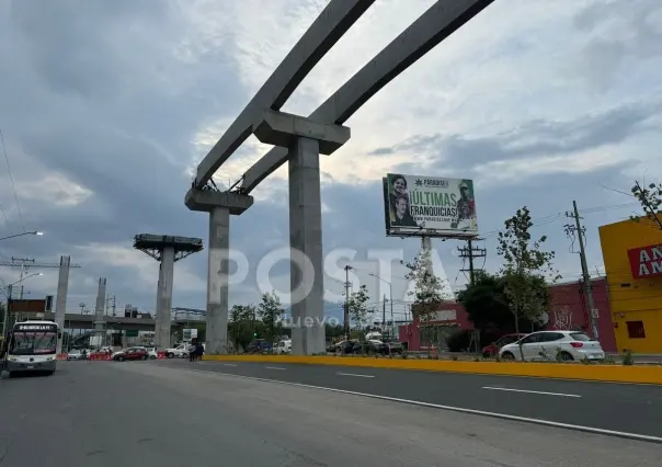 Habilitan carriles de Prolongación Madero, en Monterrey