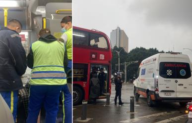 Resbalón en el Metrobús provoca lesiones a una mujer en Paseo de la Reforma