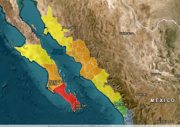 Activan alerta roja para La Paz y Los Cabos: Ileana atravesará el sur de BCS
