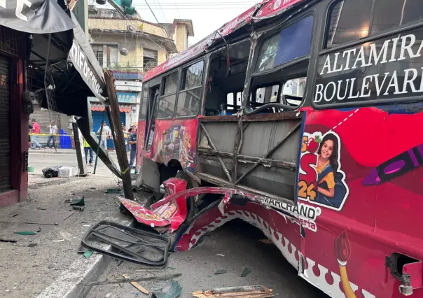 Accidente en el centro de Tampico deja seis lesionados