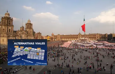 Alternativas viales y accesos peatonales para último grito de AMLO en el Zócalo