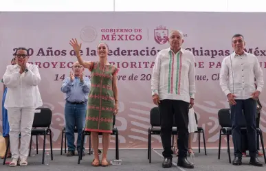 Claudia Sheinbaum destaca programas en gira por Chiapas con AMLO