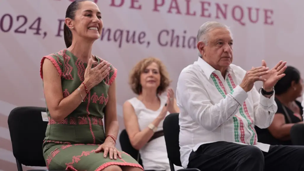 Claudia Sheinbaum entrega títulos de propiedad a habitantes de Palenque, Chiapas