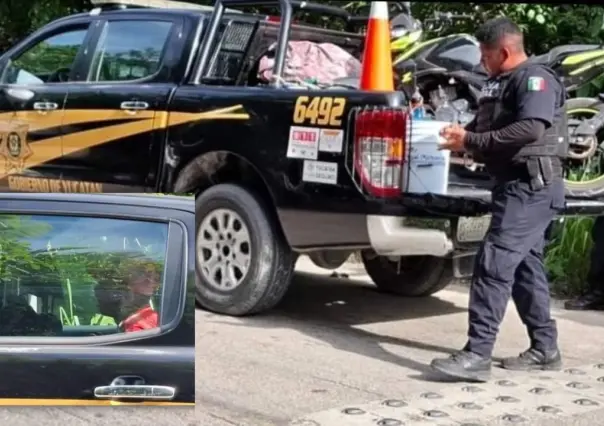 Detienen a dos Motociclistas con droga en carretera costera de Yucatán