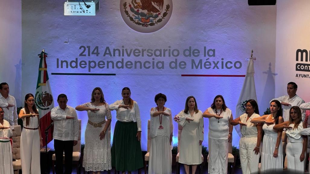 Ayuntamiento de Mérida conmemora el 214 aniversario de la independencia