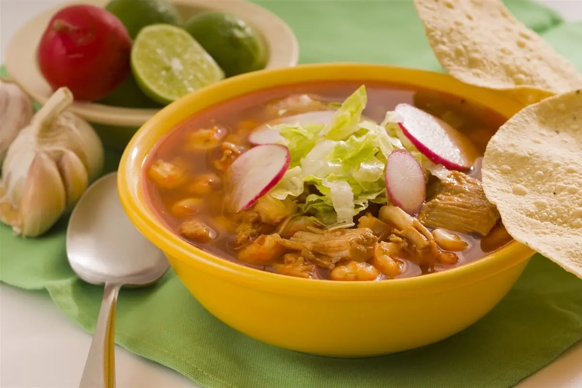 Pozole, platillo tipico mexicano.Foto: El Gourmet