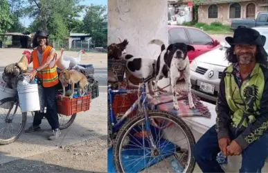 Señor de los Patos: Recorre México en bicicleta con sus animales desde Yucatán