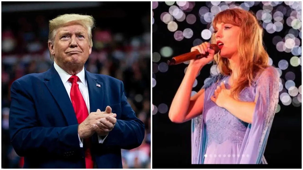 Donald Trump grita a los cuatro vientos que no soporta a la cantante Taylor Swift. Foto. NY Times e Instagram