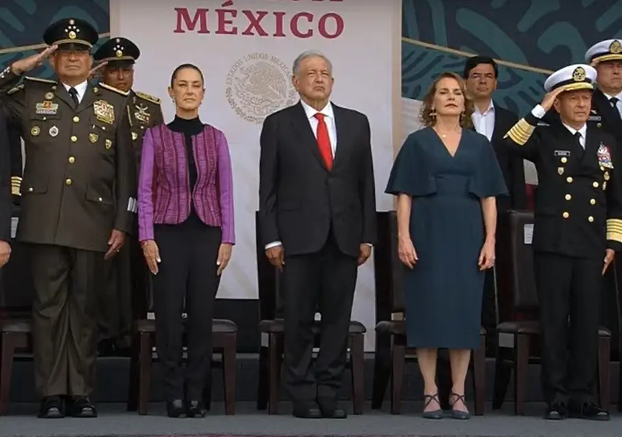 El presidente de México Andrés Manuel López Obrador junto a la presidenta electa, Claudia Sheinbaum. Foto: Gobierno de México.