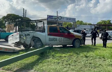 Sacan Patrulla del taller, pero le fallan los frenos y tumba lámpara