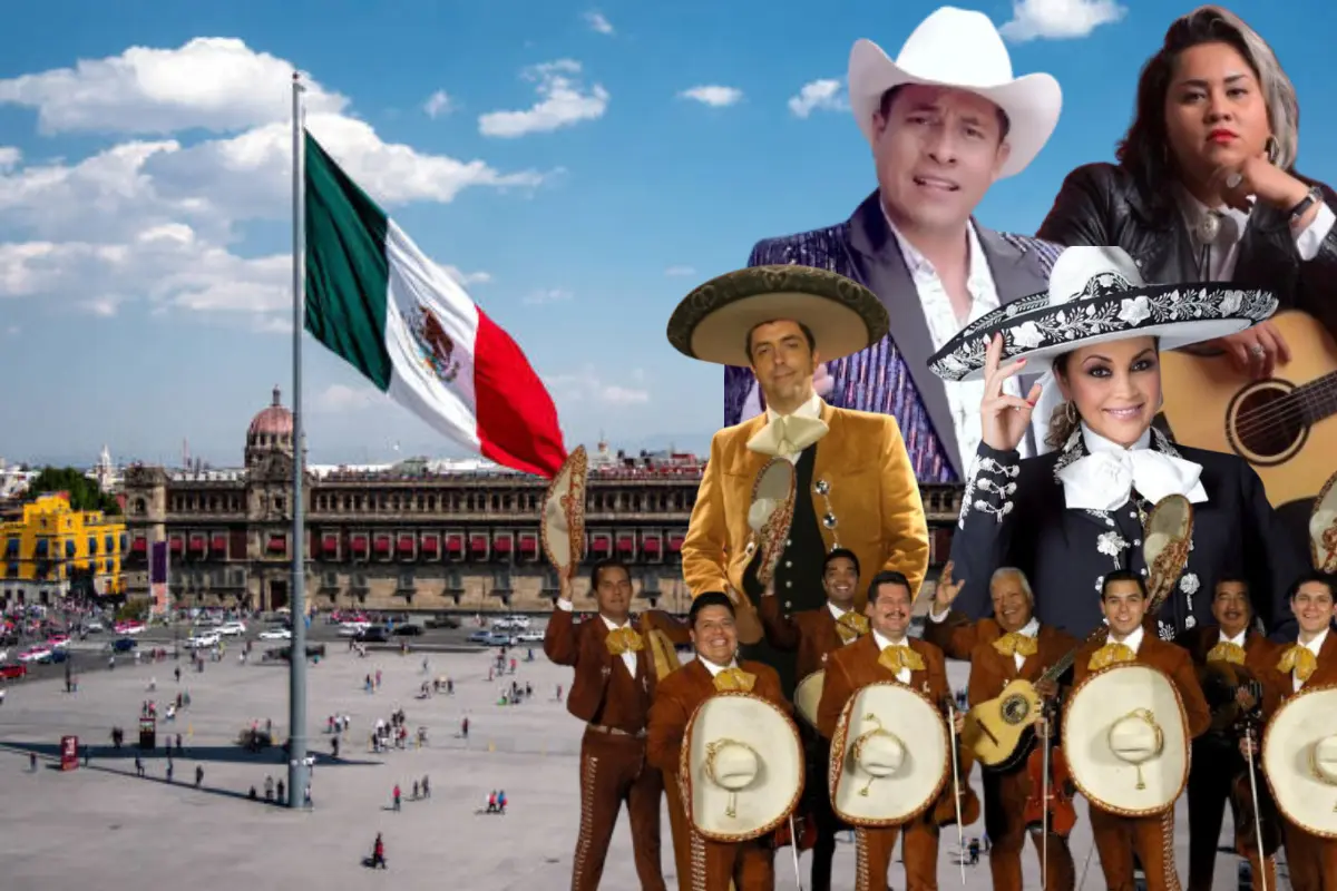 Zócalo de la Ciudad de México con artistas invitados. Foto: Especial