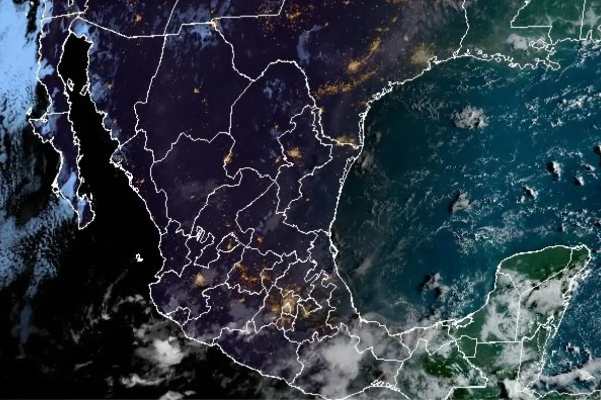 Vista satelital del territorio nacional de México. Captura de pantalla / CIRA/NOAA