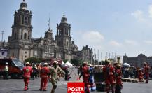 Simulacro de sismo de 7.5° en el Zócalo CDMX moviliza a miles de rescatistas