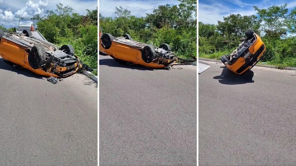 Joven vuelca su Mustang GT por exceso de velocidad en las Américas