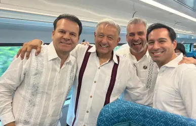 Gobernador recorre ruta del Tren Maya junto a López Obrador