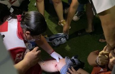 Final de fútbol termina con lesionados por juegos pirotécnicos