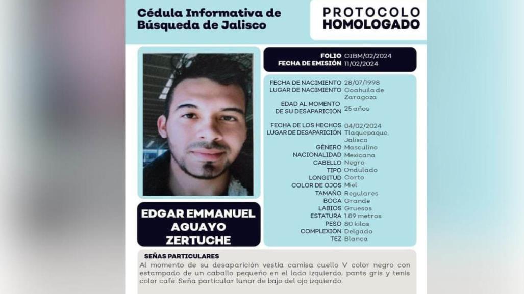 Buscan a joven coahuilense desaparecido en Tlaquepaque, Jalisco