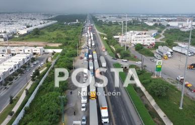 Tráfico de 20 kilómetros en Libramiento Noroeste por bloqueo de Poder Judicial