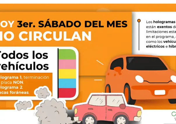 Programa Hoy No Circula: Restricciones para hoy sábado 21 de septiembre en CDMX