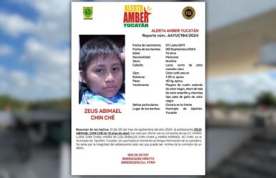 Alerta Amber Yucatán: Menor de 13 años lleva 12 días desaparecido