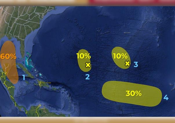 Vigilan hasta 4 potenciales ciclones en el Atlántico