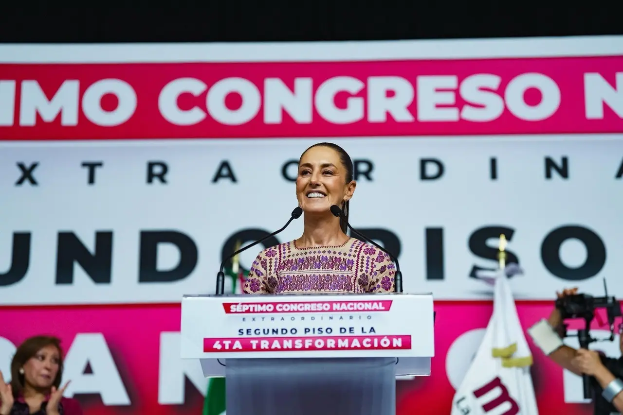 Claudia Sheinbaum, presidenta electa de México, destacó que Morena se distingue por su un movimiento más humanista. Foto. Claudia Sheinbaum