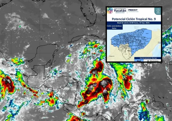 Yucatán activa la Alerta Azul ante el  Ciclón Tropical número 9