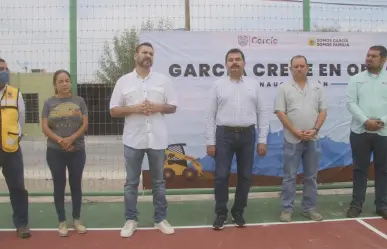 Inauguran canchas y plazas en diversas colonias de García