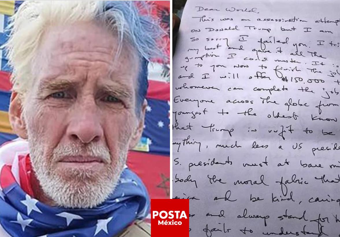 Ryan Wesley Routh, de 58 años, detenido por intentar asesinar a Donald Trump, confesó su frustración en una carta, en la que revelaba detalles de su plan. Las autoridades investigan más posibles cargos. Foto: X @ThomasPaineBand