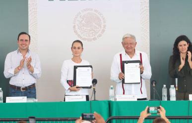 Refrendan Sheinbaum y Manolo compromiso con familias de Pasta de Conchos