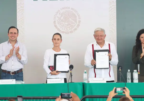 Refrendan Sheinbaum y Manolo compromiso con familias de Pasta de Conchos