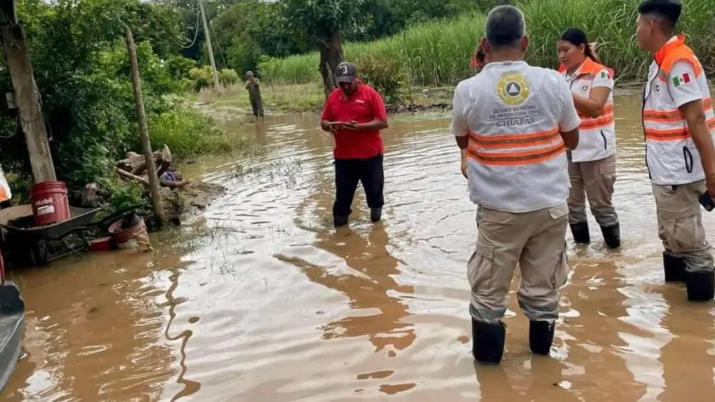 Lluvias fuertes en Chiapas; comienza el ascenso en los niveles de los ríos